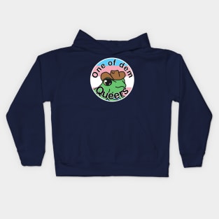 Pride Frog with a cowboy hat- trans Kids Hoodie